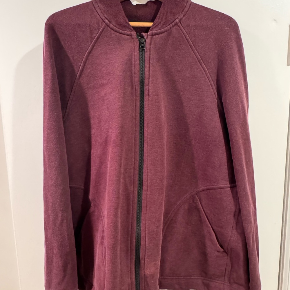 Burgundy Zip-Up Jacket